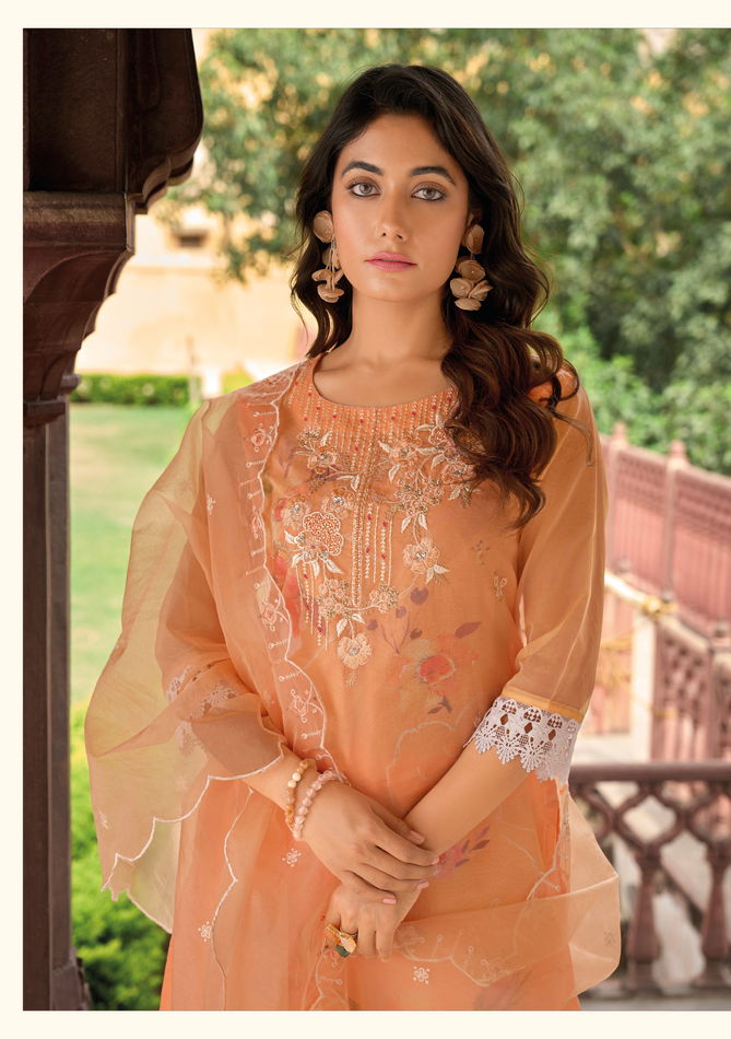 Summer Spring By Lady Leela Organza Embroidery Kurti With Bottom Dupatta Wholesale Shop In Surat